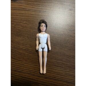 Polly Pocket Doll Brown Rooted Hair Brown Eyes Man Male Boy Action Figure RARE